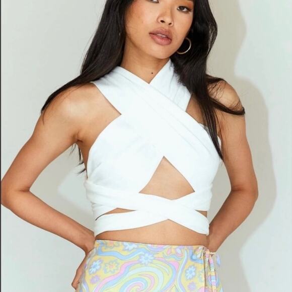 Princess Polly Jacinta Top White Size 6 - Picture 1 of 5